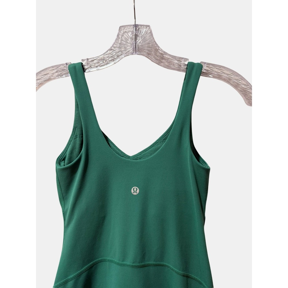 Lululemon Align Dress Cascadia Green Nulu Athletic Tennis Mini Dress Pocket/0 - Picture 8 of 12